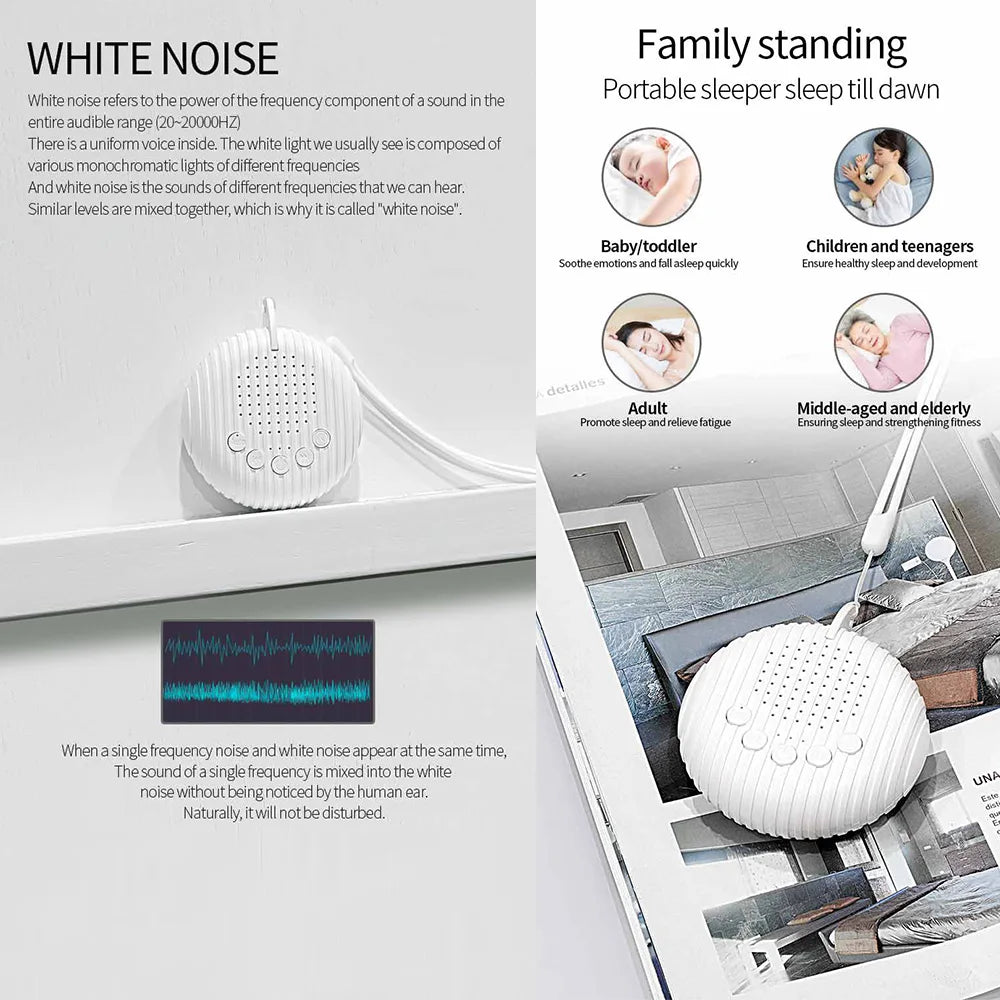 White Noise Sound Machine | Portable Sleep Sound Therapy Device