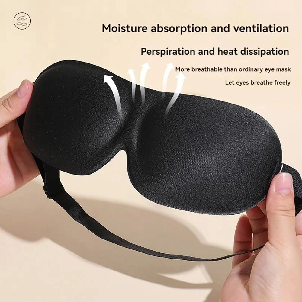 3D Sleep Eye Mask | 100% Light Blocking, Pressure-Free Contoured Fit